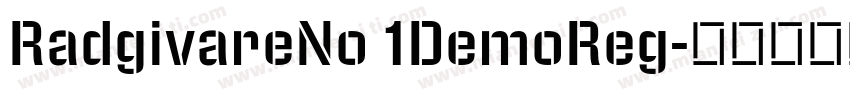 RadgivareNo 1DemoReg字体转换